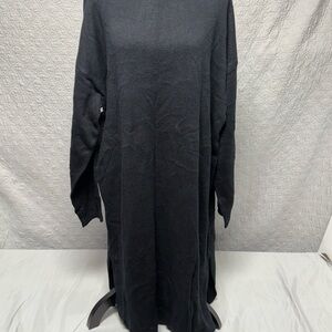 SHEIN Black Midi Sweater Dress